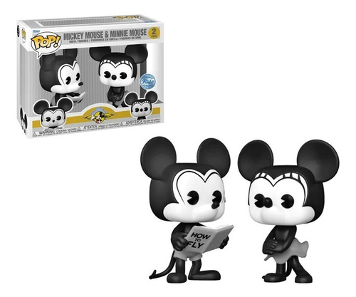 Funko Pop Disney - Mickey Y Minnie Mouse Black N White 2pack