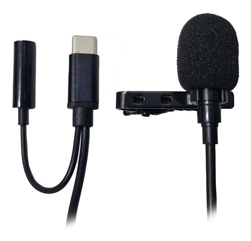 Imagem 1 de 3 de Microfone Condensador De Lapela Conector Tipo C Para S10 S20