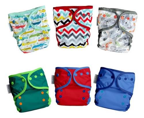 Pañales Ecológicos De Tela Ecobebe | 6 Pack (elije Modelos)