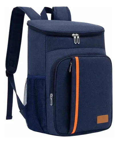 Bolsa Térmica Mochila Marmita Grande Cooler Impermeável Azul-marinho - R$ 45,9