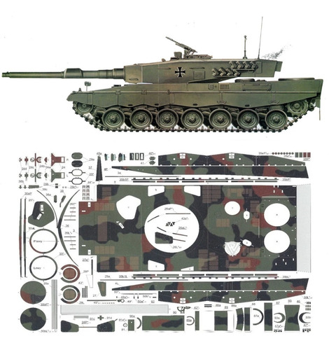 Tanque Leopard 2 1:16 - Jpg Papercraft (retirar X Domicilio)