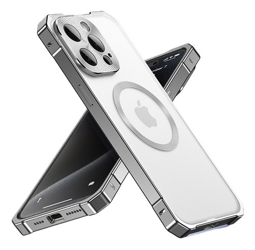 Funda Metálica De Borde Único Para iPhone 16/15 Pro Max