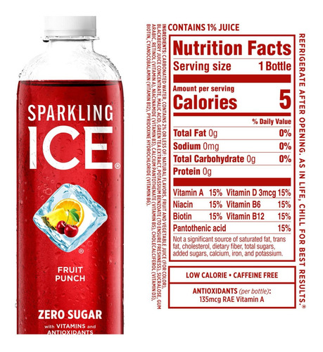 Agua Mineral Sparkling Ice Zero Sugar Variety Pack 24 Pz