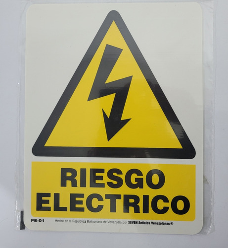 Señalización Riesgo Eléctrico. Dimensiones: 19,5x25 Cm.