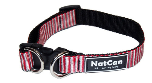 Collar Perro Combinado Regulable Para Perros Natcan K9 Color Rojo Comb Tamaño Del Collar M