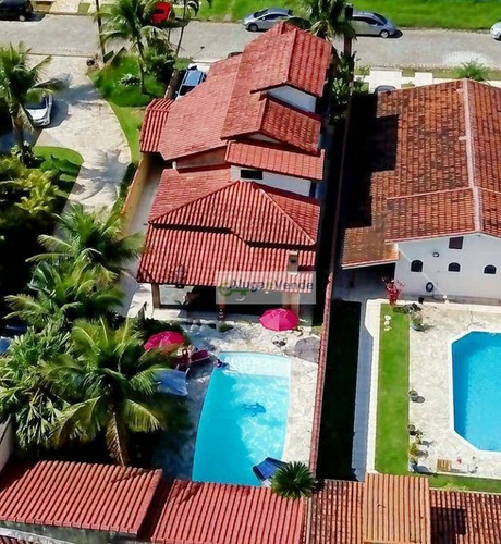 Imagem 2 de 7 de Casa Com 5 Dormitórios, 3 Suítes, 7 Vagas De Garagem À Venda No Condomínio Morada Da Praia, 300 M² Por R$ 1.400.000 - Boracéia - Bertioga/sp - Ca0005