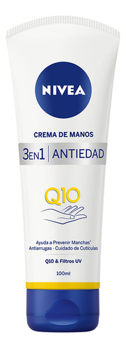 Crema Para Manos Nivea Q10 3 En 1 Anti-edad X 100 Ml