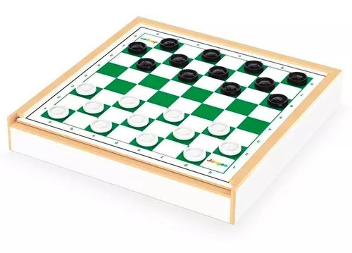 Jogo Dama E Ludo Em Madeira Jogo 2x1 Tabuleiro Completo Junges - MX