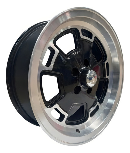 Par De Rines Germany 17 X 6 Ancho 5/112 Para Vw Combi Color Plata/negro