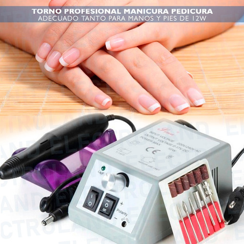 Torno Profesional Uñas Esculpidas Pulidor Manos Y Pies