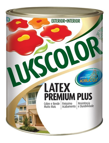 Tinta Latex Acrílica Lukscolor 900ml Perfumada Varias Cores Cor Cromio