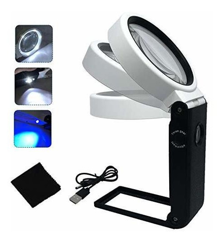 Lupa Con Luz Y Soporte Manos Libres, Luz Led