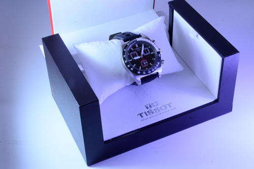 Reloj Tissot Prs516 Suizo Autentico Correa De Cuero Negro Negro Y Blanco Negro