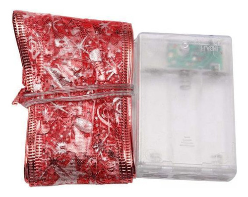 3 Luces De Cinta Navideñas, Luces Para 2m 20 Rojo Claro