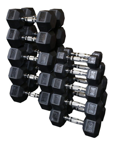 Mancuerna Hexagonal Engomada 9 Kg - X Unidad - Pesa Goma