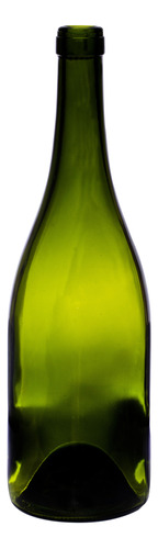 Botella De Vino Borgoña 750 Vidrio Verde Oliva Sin Tapa X 12