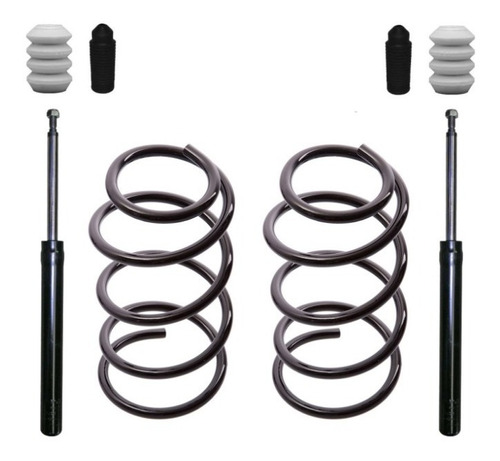 Kit 2 Amortiguadores Tope Fuel+ Espirales Dela Gol 1.0 99/03