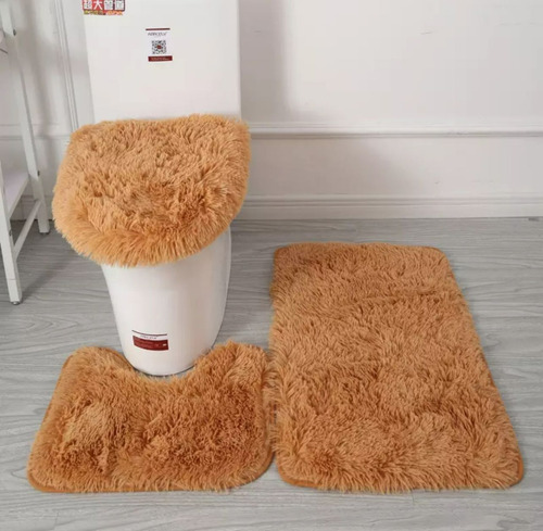 Imagen 1 de 2 de Set De Baño 3 Piezas Alfombra Antideslizante