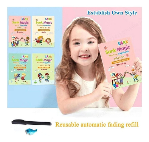 Conjunto De Cuadernos De Caligrafía Mágica Para Niños