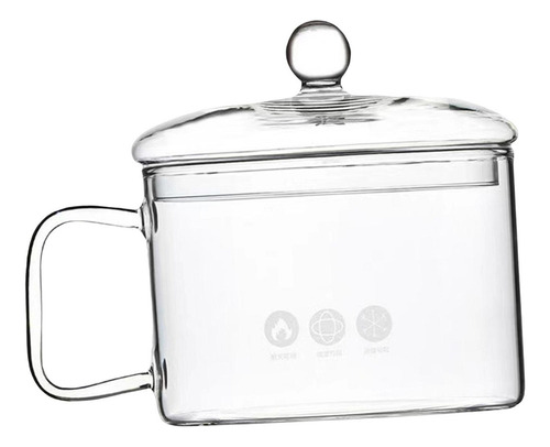 Tazones De Vidrio Transparente Con Tapa Y Asa, 1.5l Estilo C