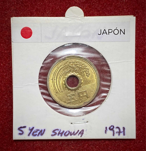 Moneda 5 Yenes Japón 1971 Y 72 A