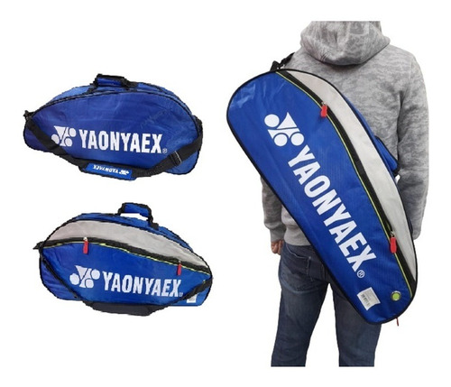 Raqueteira Bolsa Para Raquete Tennis Badminton Yaonyaex Azul