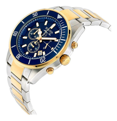 Reloj Bulova Marine Star Chrono 98b230 Hombre Agente Oficial