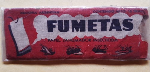 Fumetas / Papel Sahumador Insecticida / Antiguo Año 1953