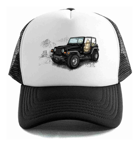 Gorra Jeep Wrangler Tj 2001 Negro