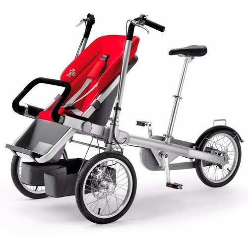Imagen 1 de 3 de Coche Bebe Con Bicicleta 3 Ruedas Capota 12 Cuotas S/rec Ch