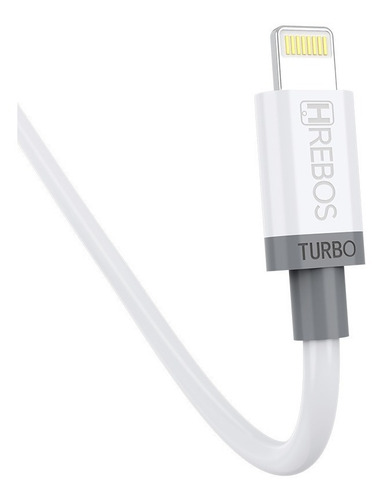 Cabo Carregador Turbo Hrebos Compatível Phone Ios iPad 1,20m