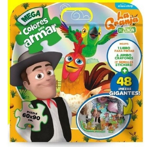 Mega Colores Para Armar La Granja De Zenon Libro Cra, De Anónimo. Editorial Vértice
