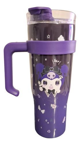 Vaso Termico Animado Sanrio Pochacco Hangyodon Kuromi Violeta Kuromi