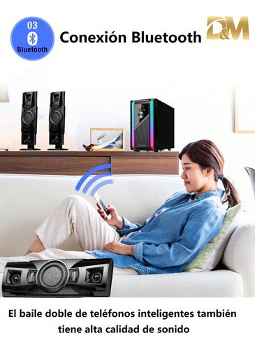 Dm-3203 Bocina Estéreo Con Bluetooth, Frontal Extra Bajos