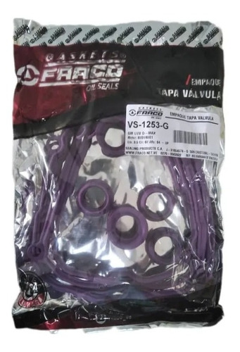 Empacaduras De Tapa Valvula Luv Dmax 3.5 6v Morada Reforzada