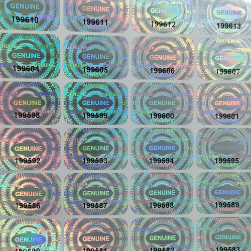 Imagen 2 de 3 de 200 Sellos Holográficos Original Void Numerados 24x16mm