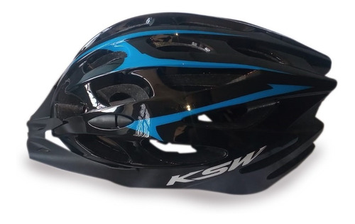 Capacetes Mtb Super Leve Aro 29 Uso Adulto Cor Preto c/ Azul Tamanho M