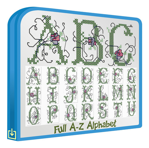 Abc Xsr Letras Set Diseños Bordadoras Bordado Bordar Ropa