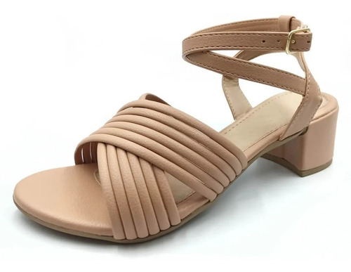 Sandália Sapato Feminino Madare Ts8869-2904 Rosa Nude