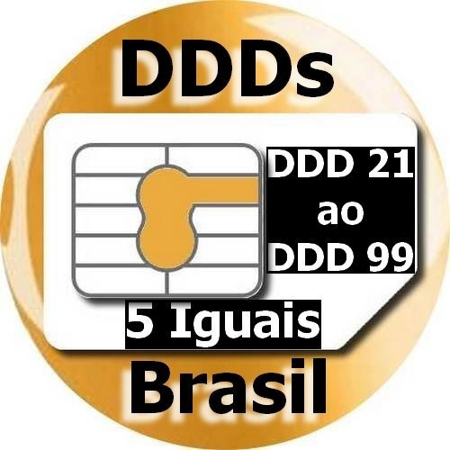 Numero Facil Memorização - 5 Iguais Golden - Ddd Brasil