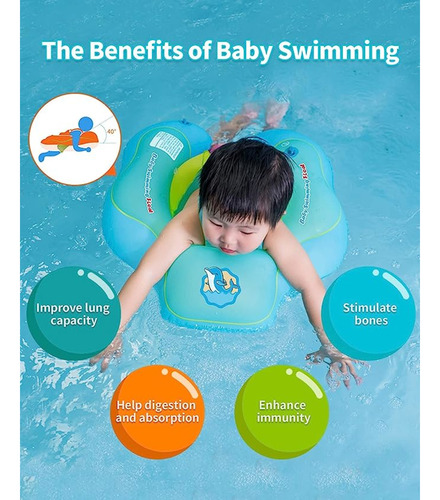 Flotador Celeste Talla S De Natación Para Bebé Inflable