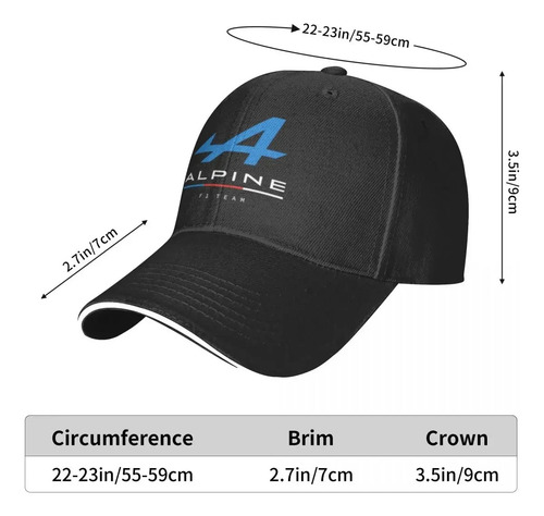 Para Gorra De Béisbol Alpine F1 Ajustable Gorra De Camión
