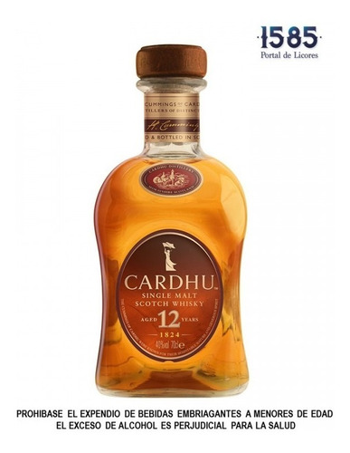 Whisky Cardhu  Single Malt 12 Años 700ml