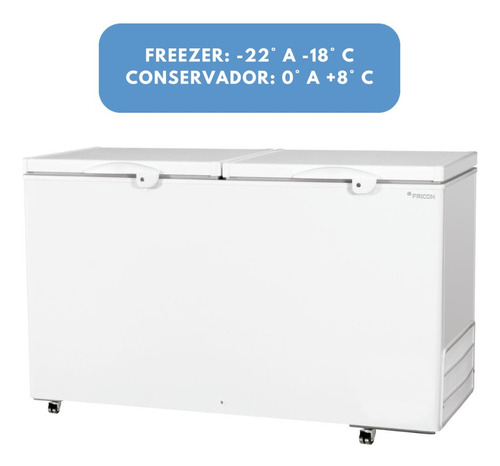 Freezer Horizontal 2 Portas 503 Litros Dupla Ação Fricon