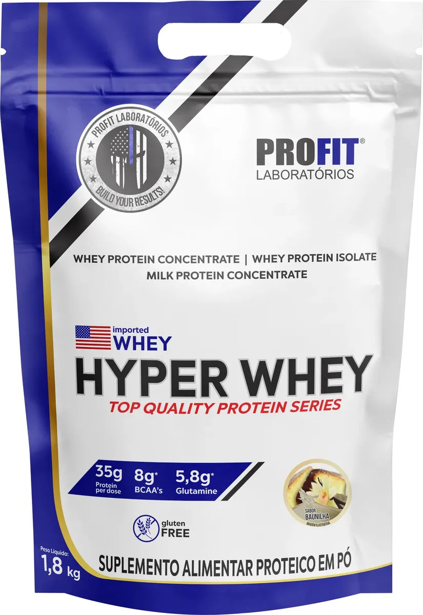 Whey Protein Hyper Whey 1,8kg Baunilha - Profit Laboratórios