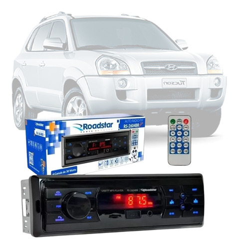 Aparelho Radio Mp3 Fm Usb Bluetooth Roadstar Hyundai Tucson