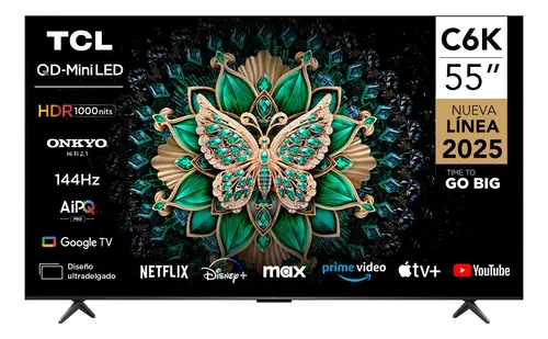 comprar Smart Tv 55 Tcl 4k Qled Mini Led 55c6k