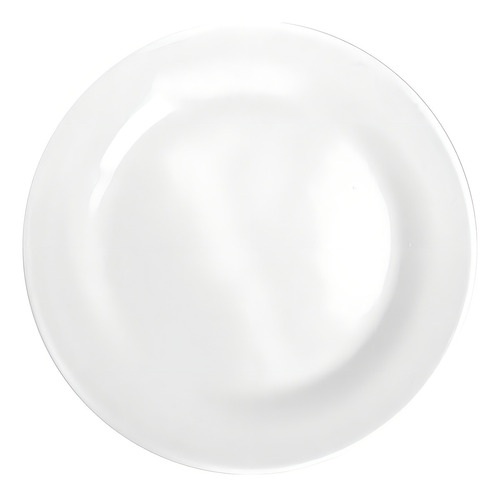 Prato Raso Opaline Menu 26,5cm Kit 24 Unidades Branco Jantar