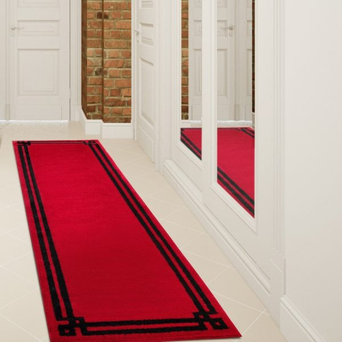 Alfombra De Pasillo 70 X 230 Cm Amigo Framed Rojo