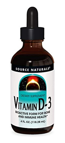 Source Naturals Vitamin D-3 Liquid Drops 2000 Iu Apoya La Sa